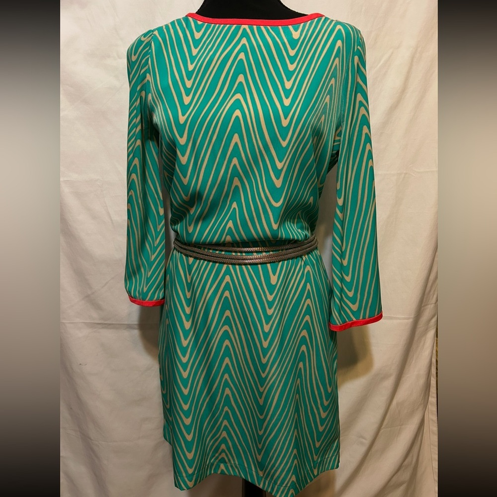 Uncle Frank Mod Chevron Print Shift Dress Lined Women’s Size XS